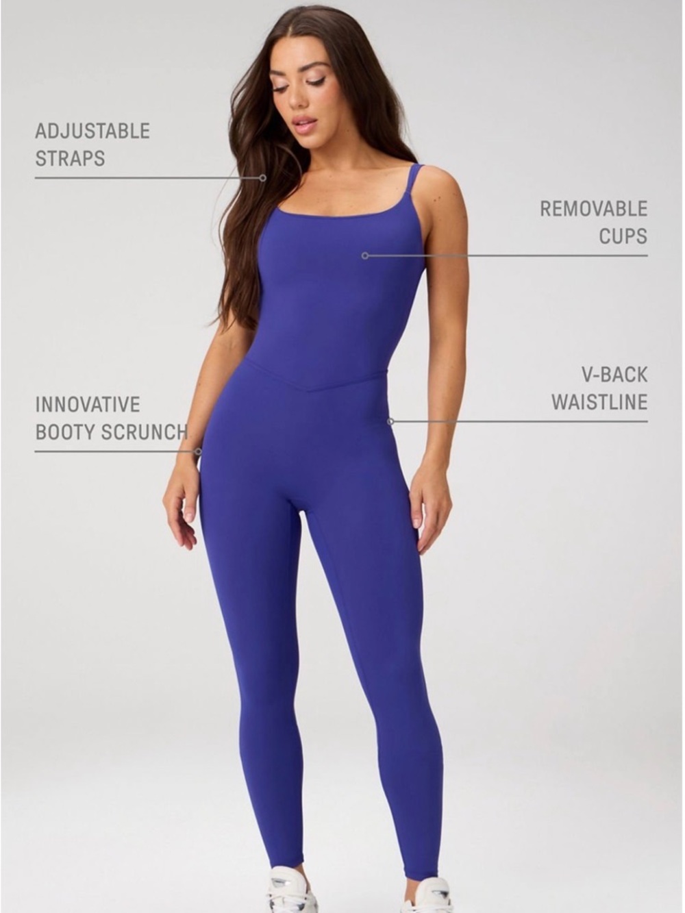 Fabletics Booty Scrunch PureLuxe V-Back Jumpsuit
